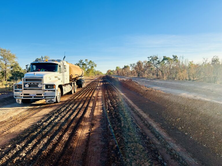 Walkabout Civil Doomadgee - truck on road with blue skies