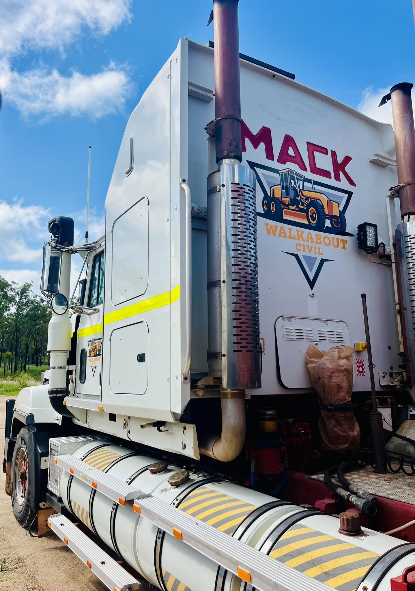 Walkabout Civil Mack truck with company logo